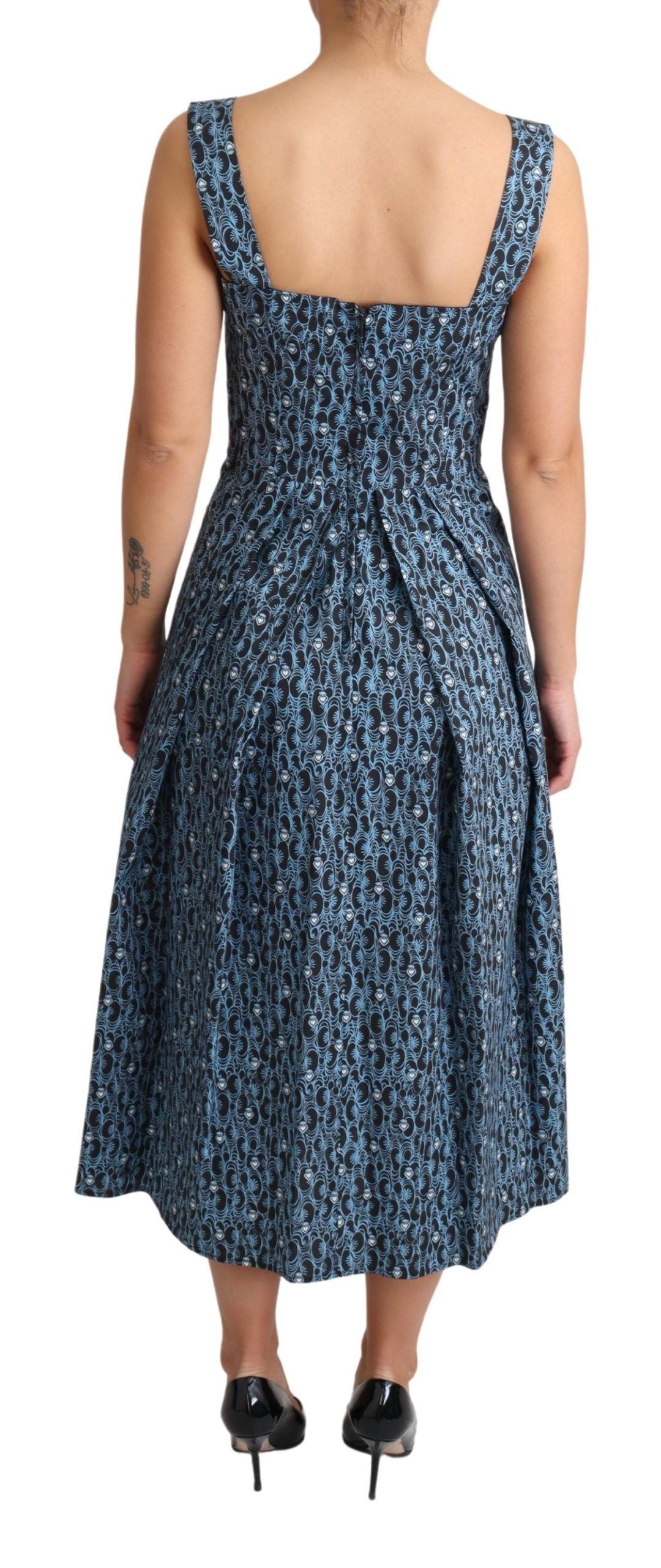 - Elegant Sleeveless A-line Blue Heart Dress