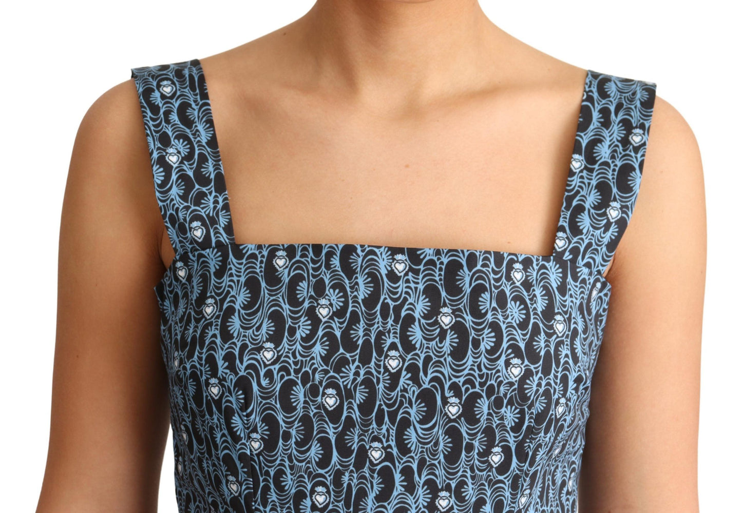 - Elegant Sleeveless A-line Blue Heart Dress