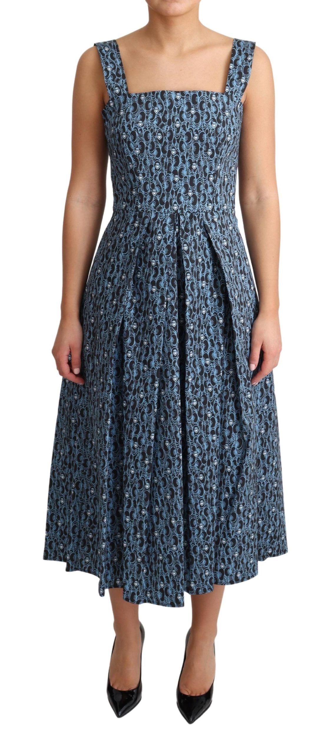 - Elegant Sleeveless A-line Blue Heart Dress