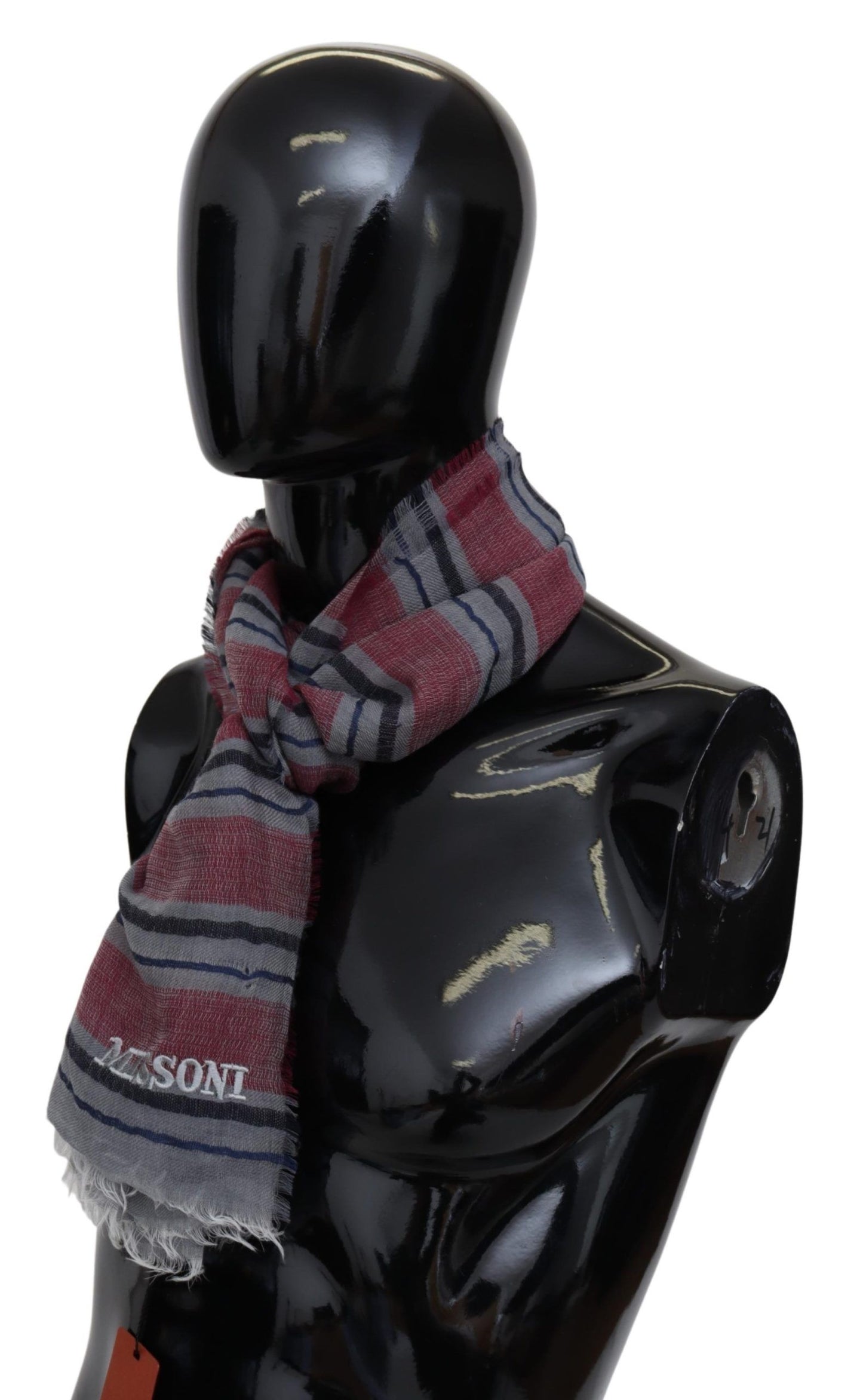 - Elegant Multicolor Striped Wool Scarf