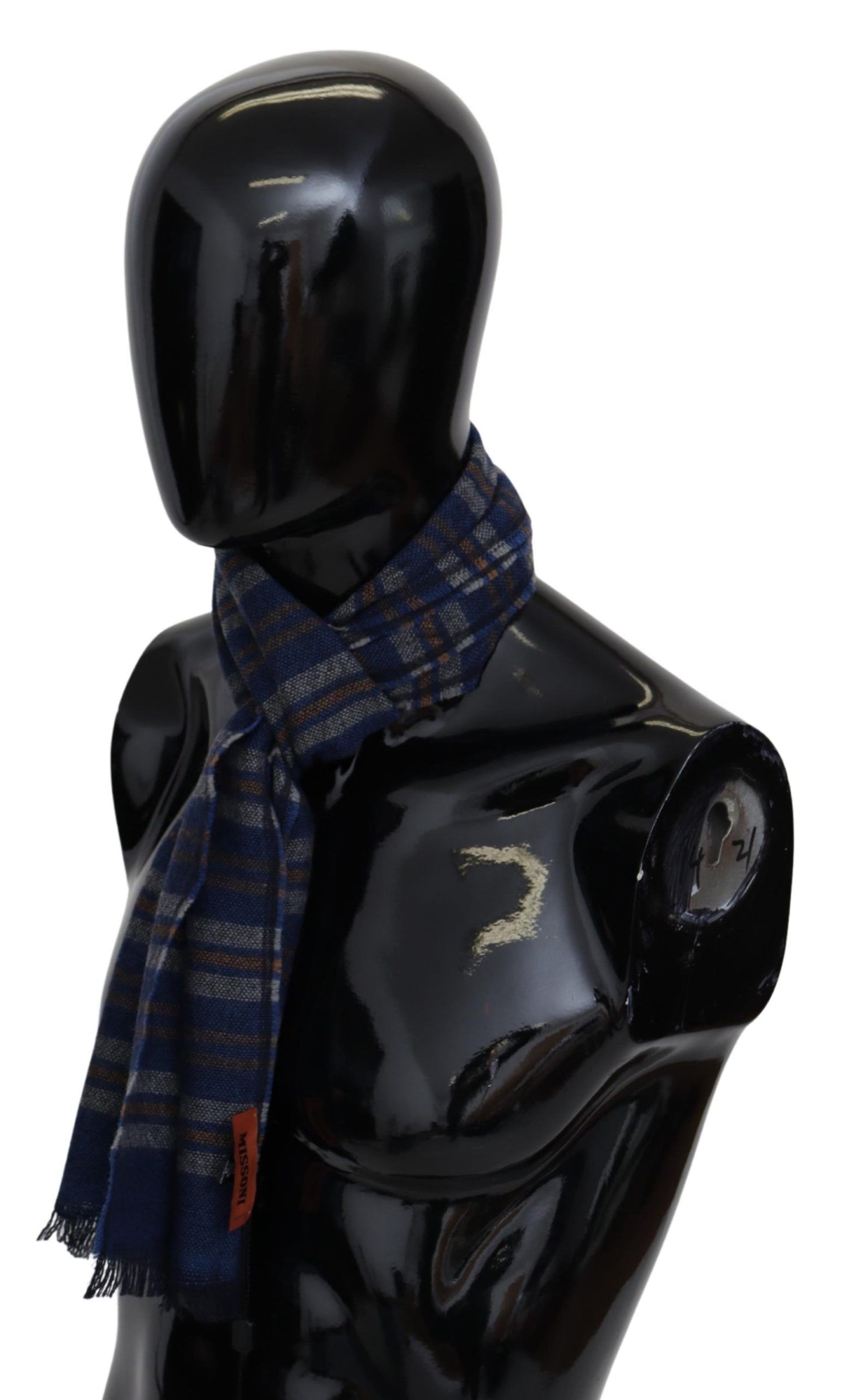 - Chic Multicolor Wool Scarf Unisex Fringed Design