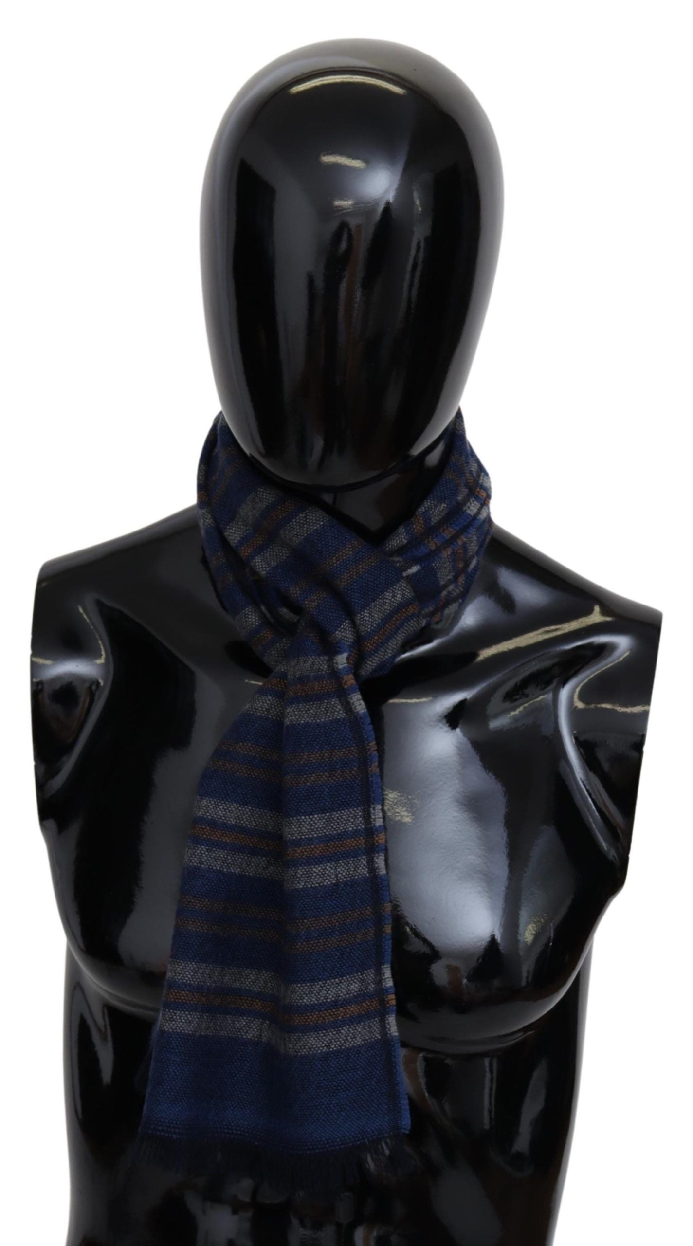 - Chic Multicolor Wool Scarf Unisex Fringed Design