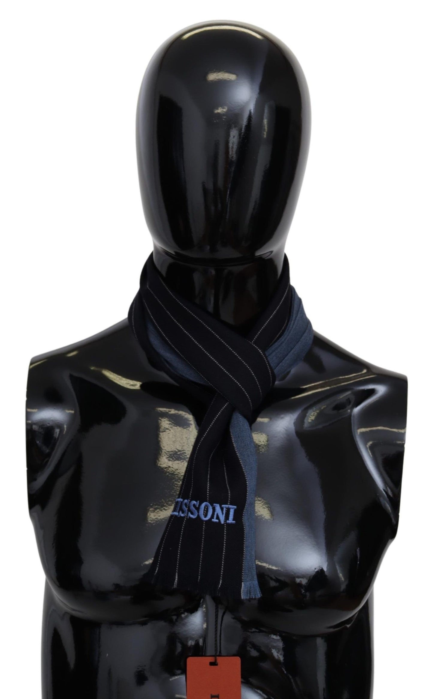 - Chic Striped Wool-Silk Unisex Scarf
