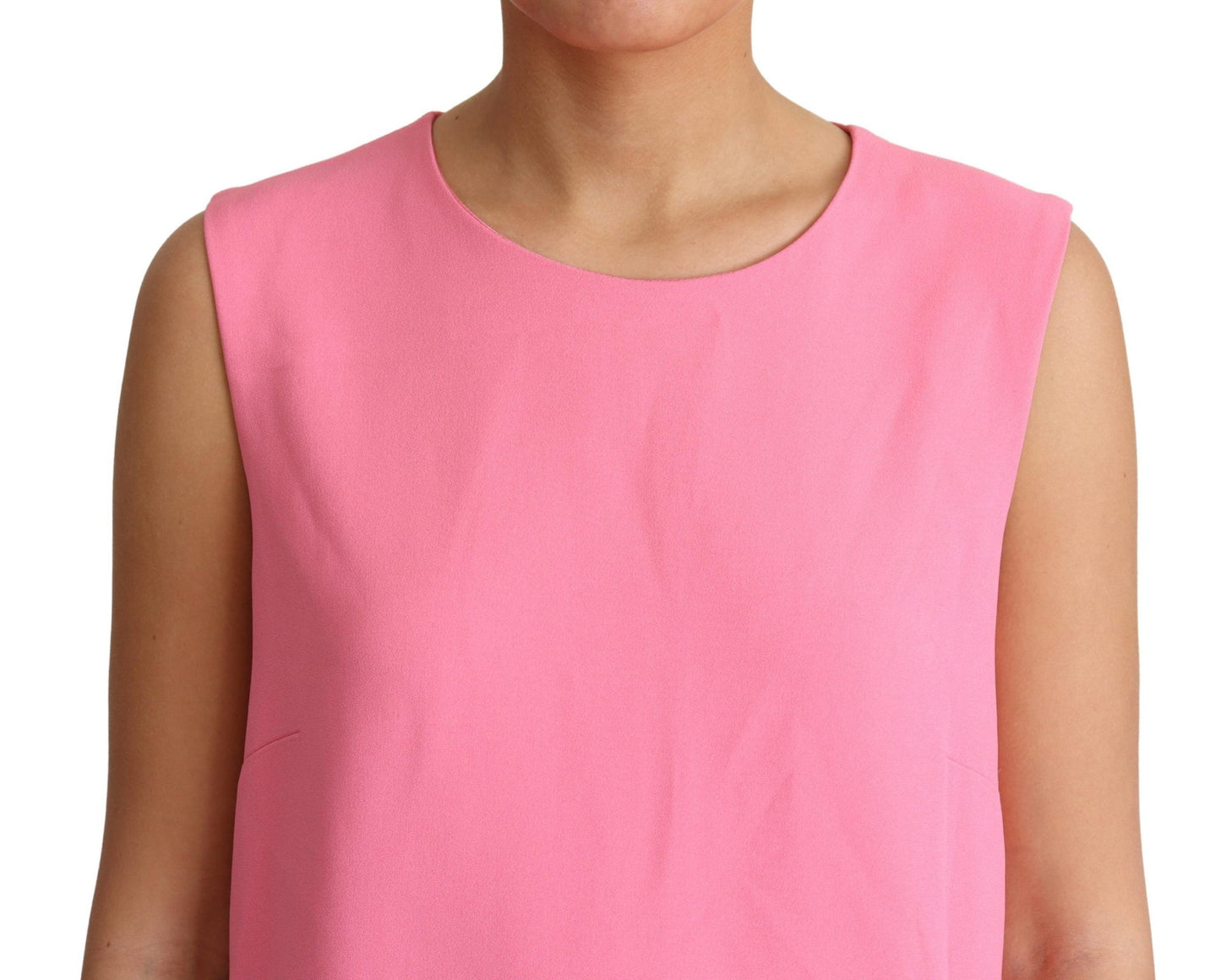 - Elegant Pink Shift Knee Length Dress