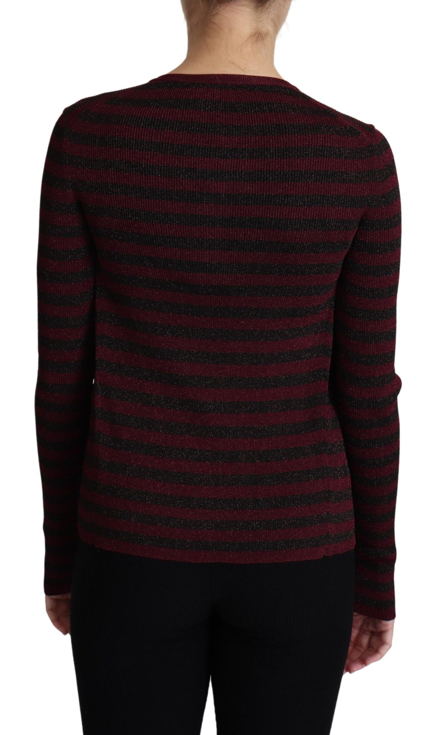 - Elegant Striped Viscose Cardigan