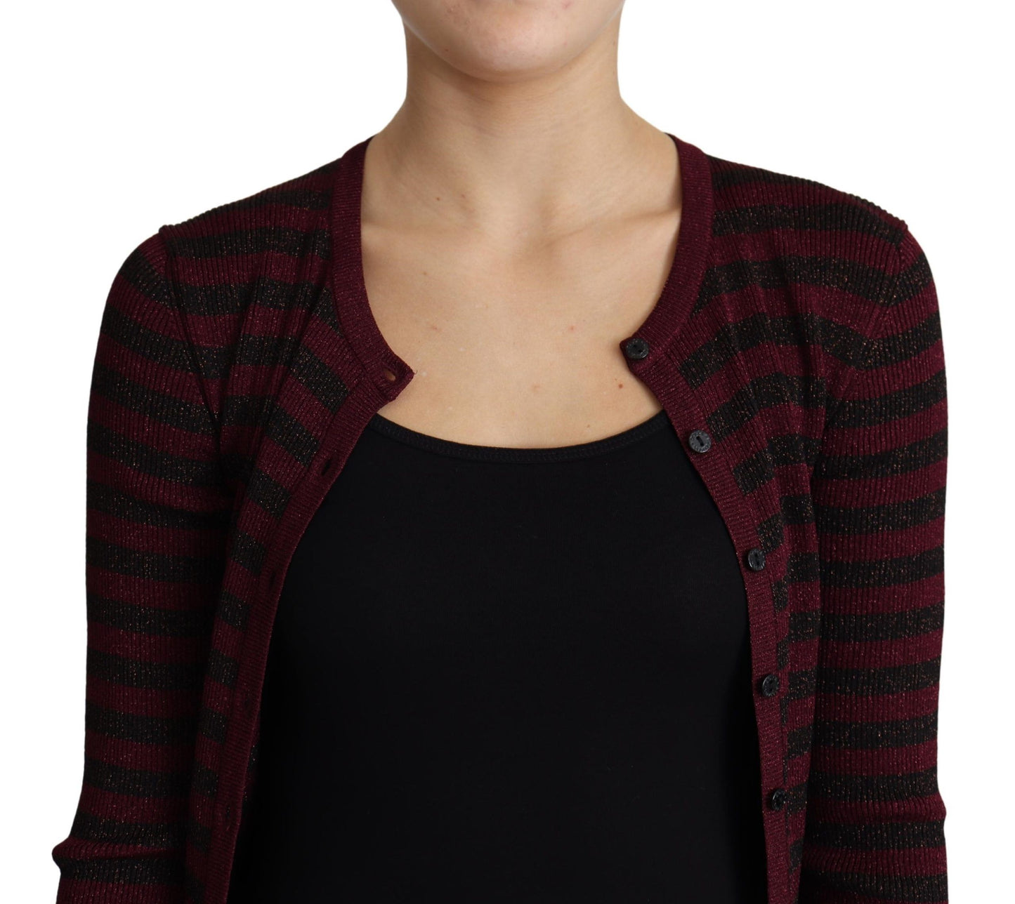 - Elegant Striped Viscose Cardigan