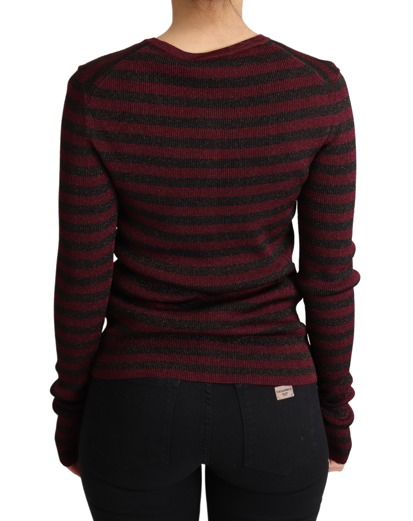- Elegant Striped Viscose Cardigan