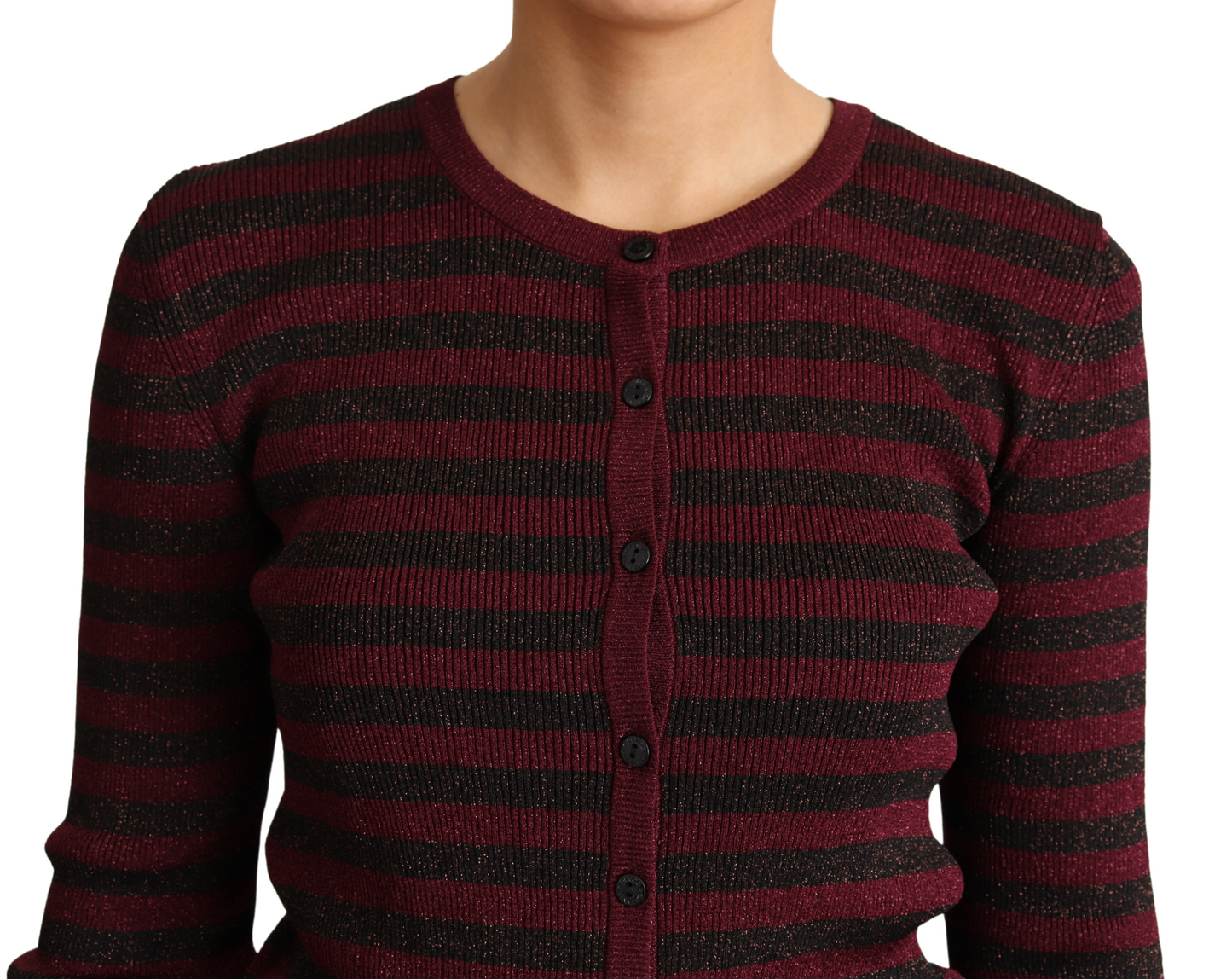 - Elegant Striped Viscose Cardigan