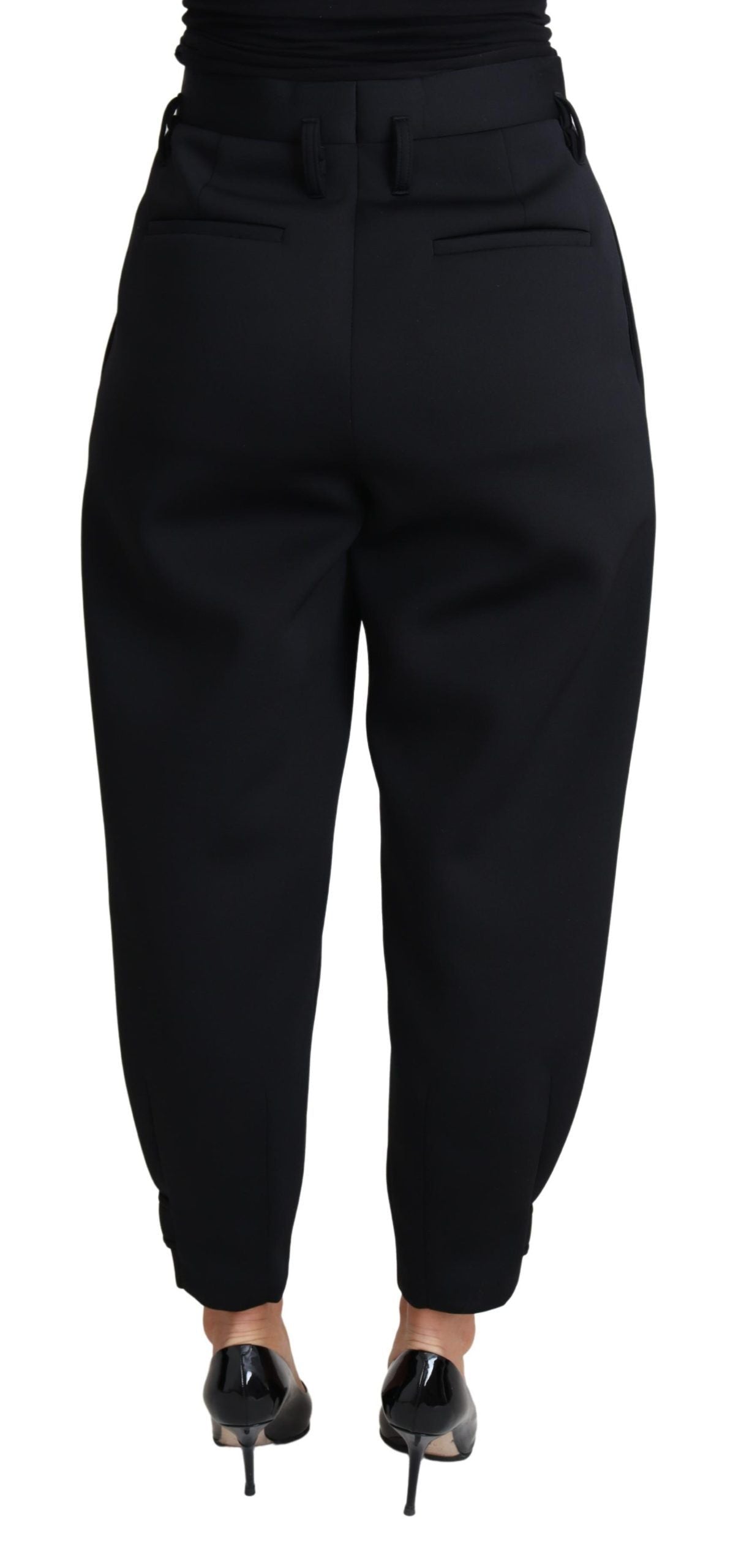 - Elegant High-Waist Cropped Trousers