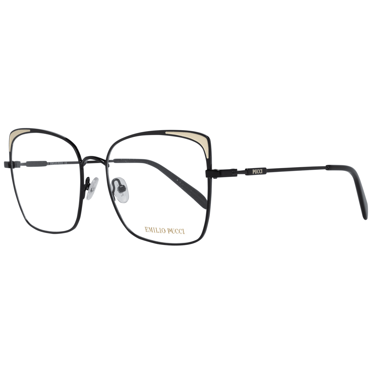 Emilio Pucci Women’s Black Optical Frames – Square Full-Rim, 55mm
