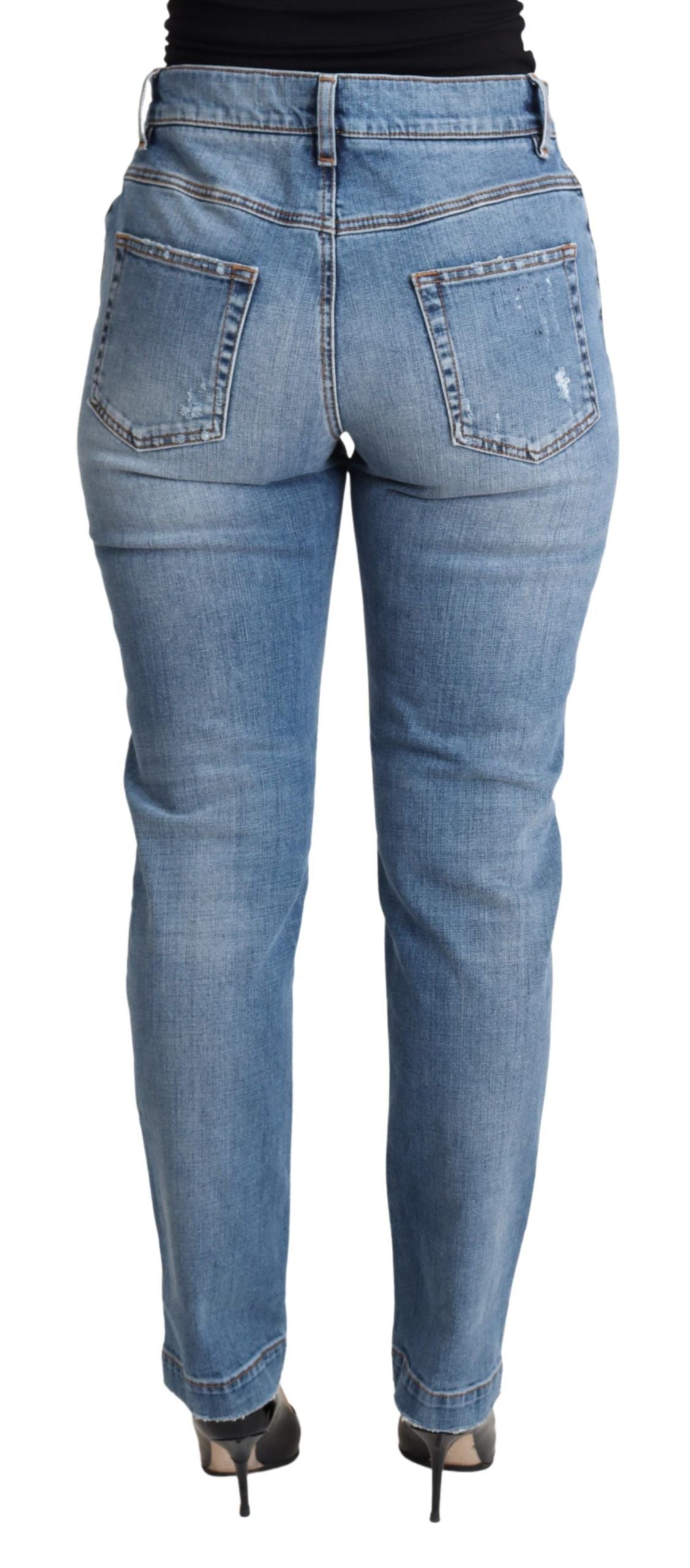 - Chic High-Waisted Tattered Skinny Jeans
