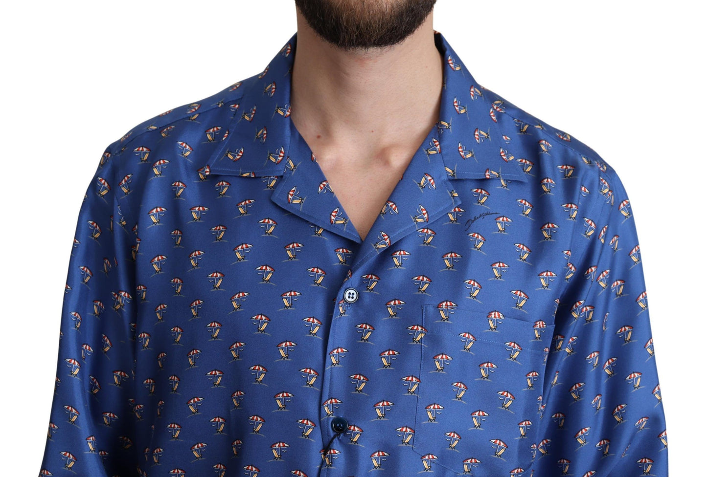 - Silk Beach Chair Print Casual Shirt