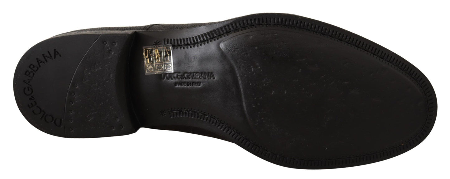 - Elegant Black Leather Derby Dress Shoes