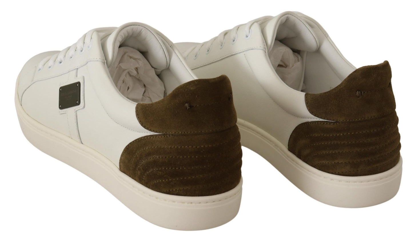 - Chic White Leather Sneakers for Men