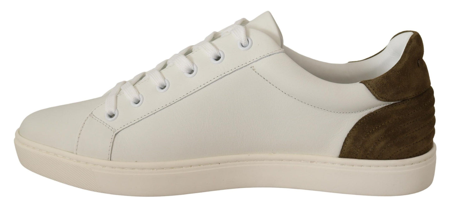 - Chic White Leather Sneakers for Men