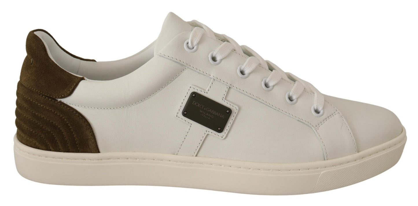 - Chic White Leather Sneakers for Men