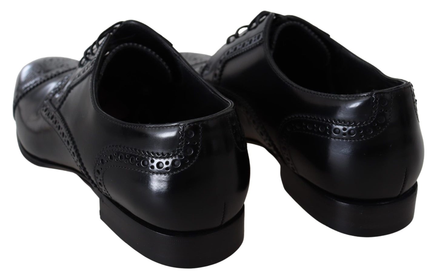 - Elegant Black Leather Formal Derby Shoes