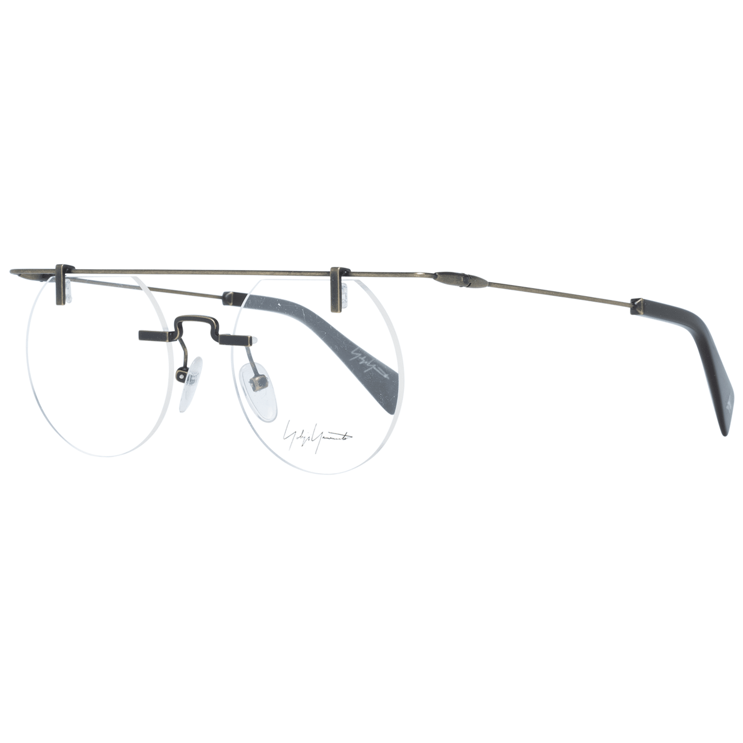 Yohji Yamamoto Men's Optical Frames – Gray Round Frame, 49mm
