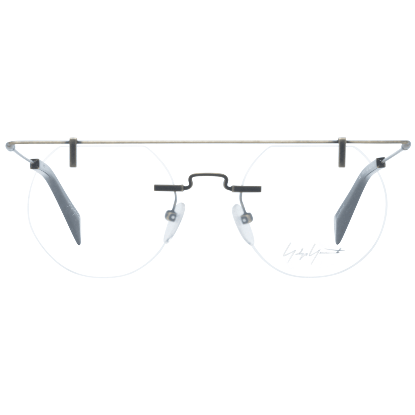 Yohji Yamamoto Men's Optical Frames – Gray Round Frame, 49mm