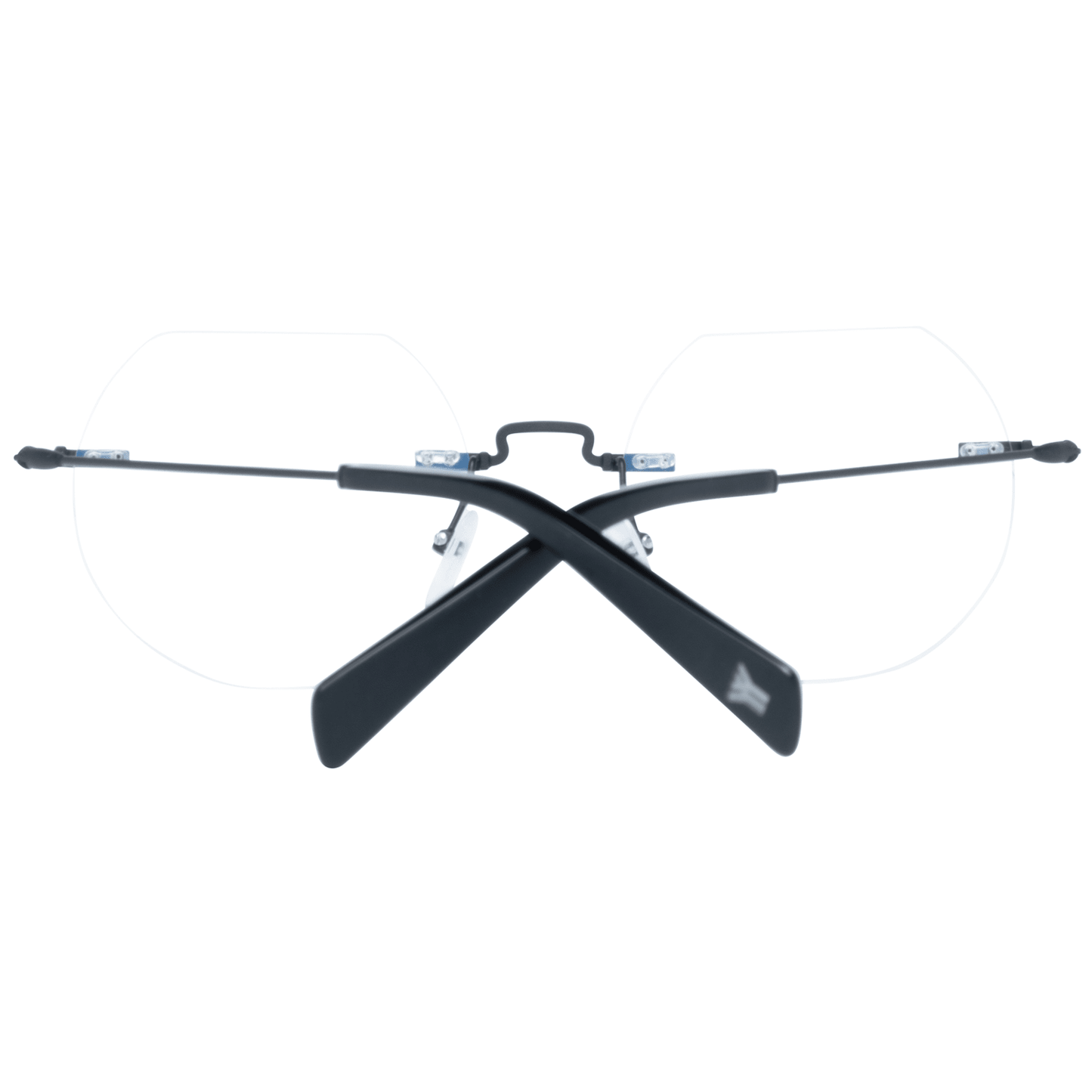 Yohji Yamamoto Black Men's Optical Frames – Rimless Round Style
