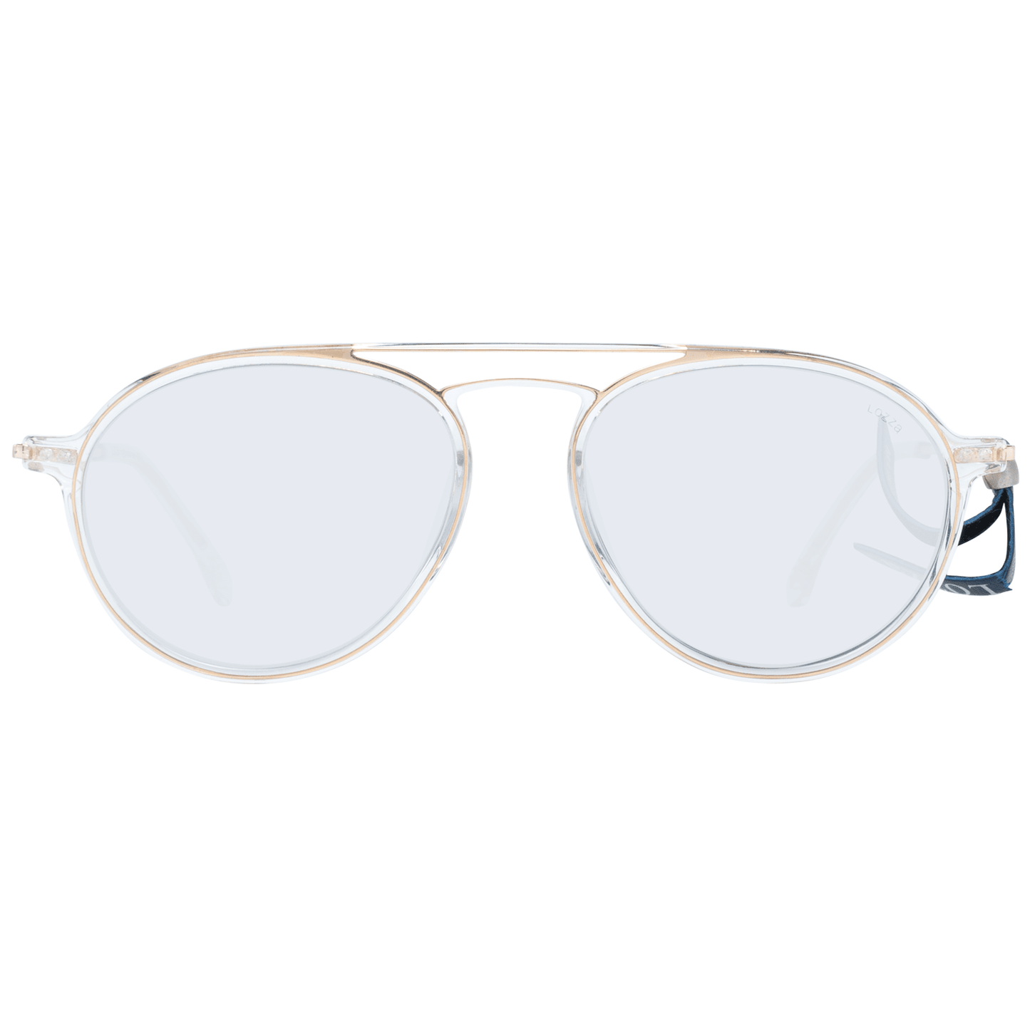 Lozza Gold Unisex Aviator Sunglasses with Transparent Lenses