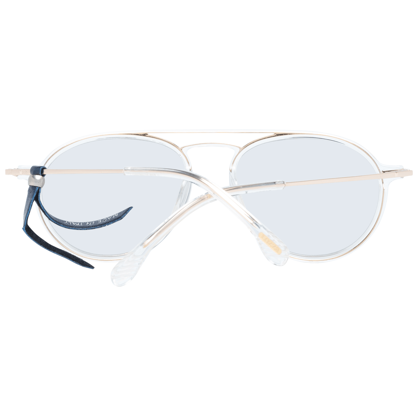 Lozza Gold Unisex Aviator Sunglasses with Transparent Lenses