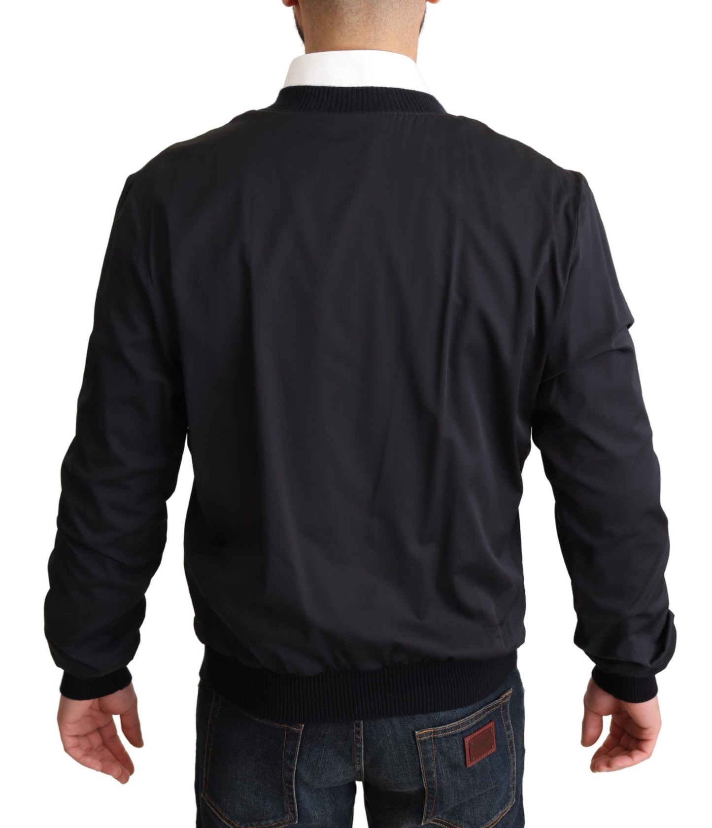 - Elegant Silk Blend Bomber Jacket