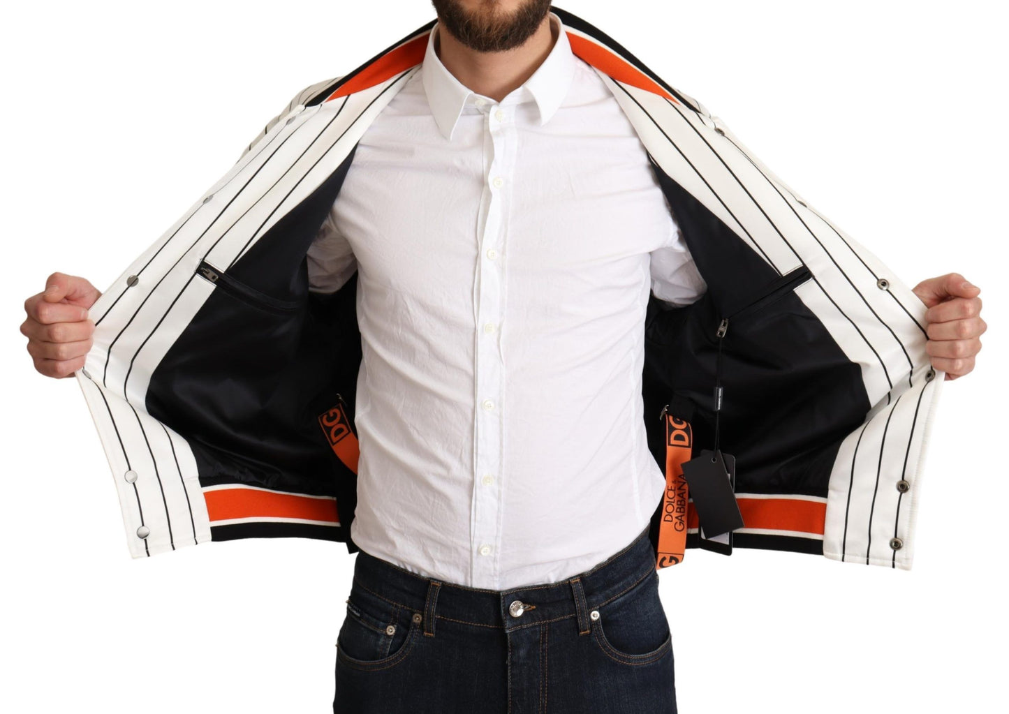 - Regal Lion Bomber Jacket in White