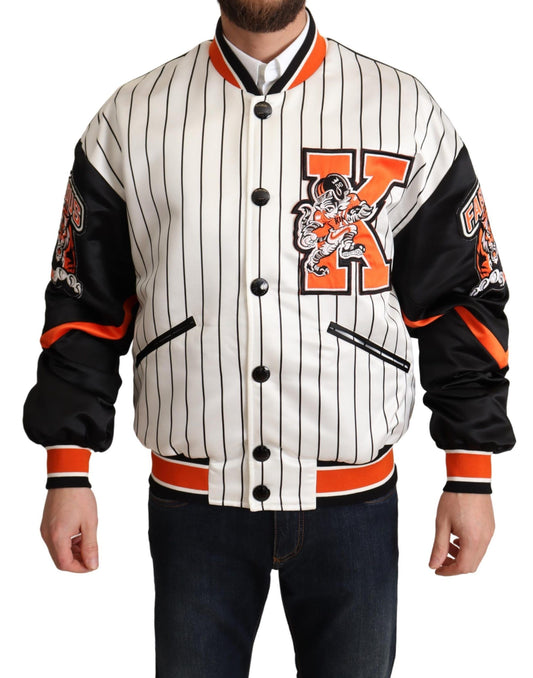 - Regal Lion Bomber Jacket in White