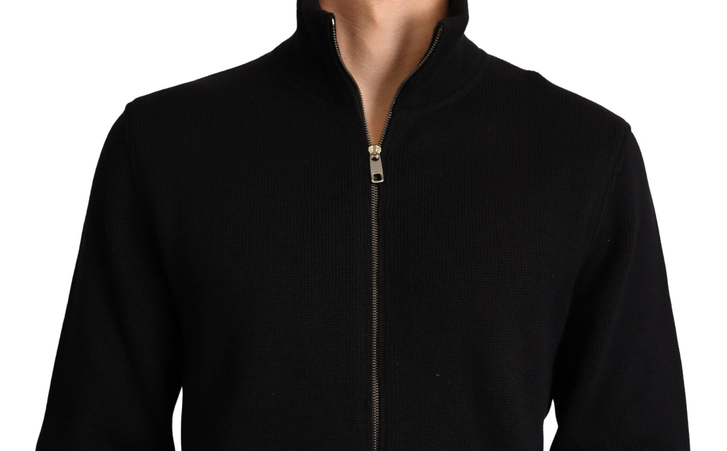 - Elegant High Neck Cashmere Blend Sweater