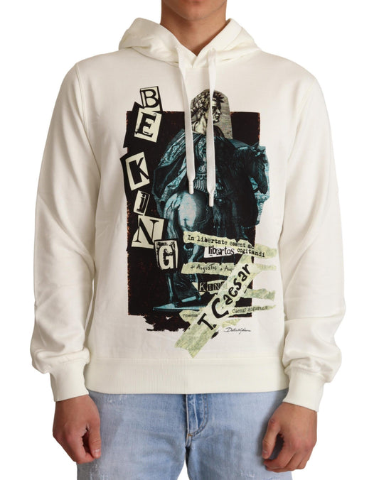 - Regal King Motif Hooded Pullover Sweater