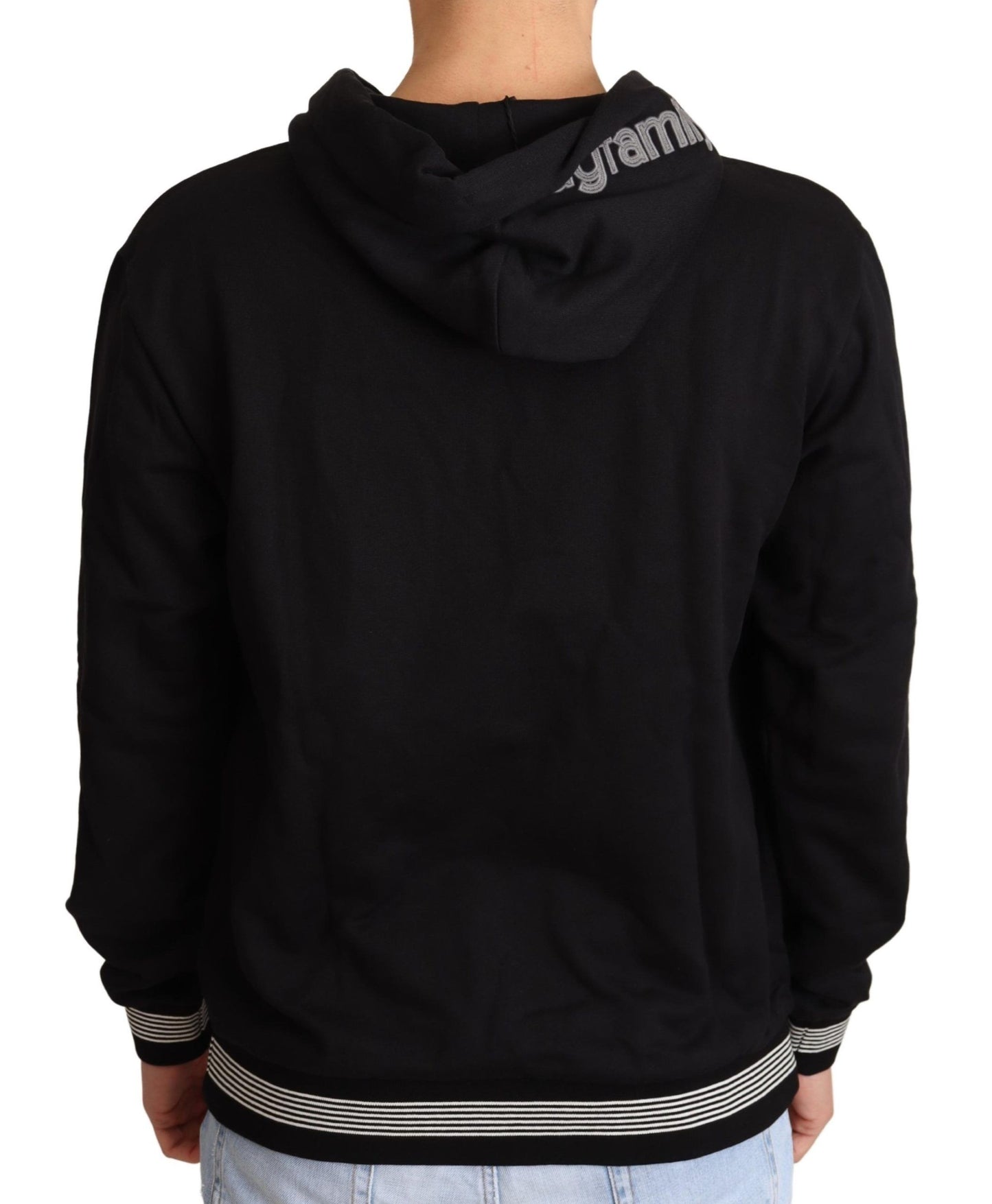 - Elegant Embroidered Black Cotton Sweater
