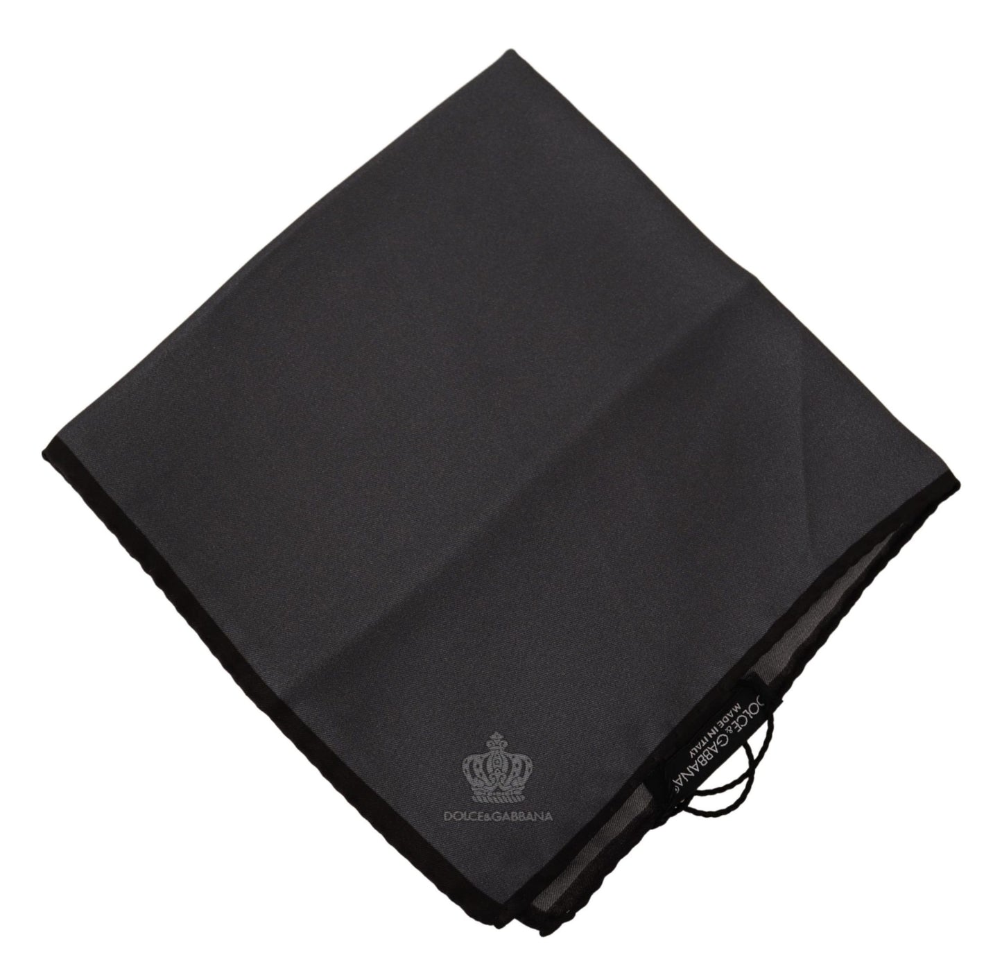 - Elegant Silk Crown Print Handkerchief