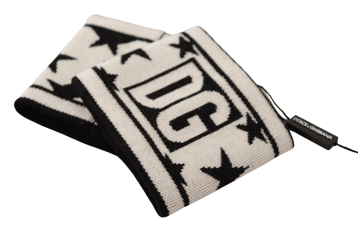 - Elegant Monochrome Wool Wristband Set