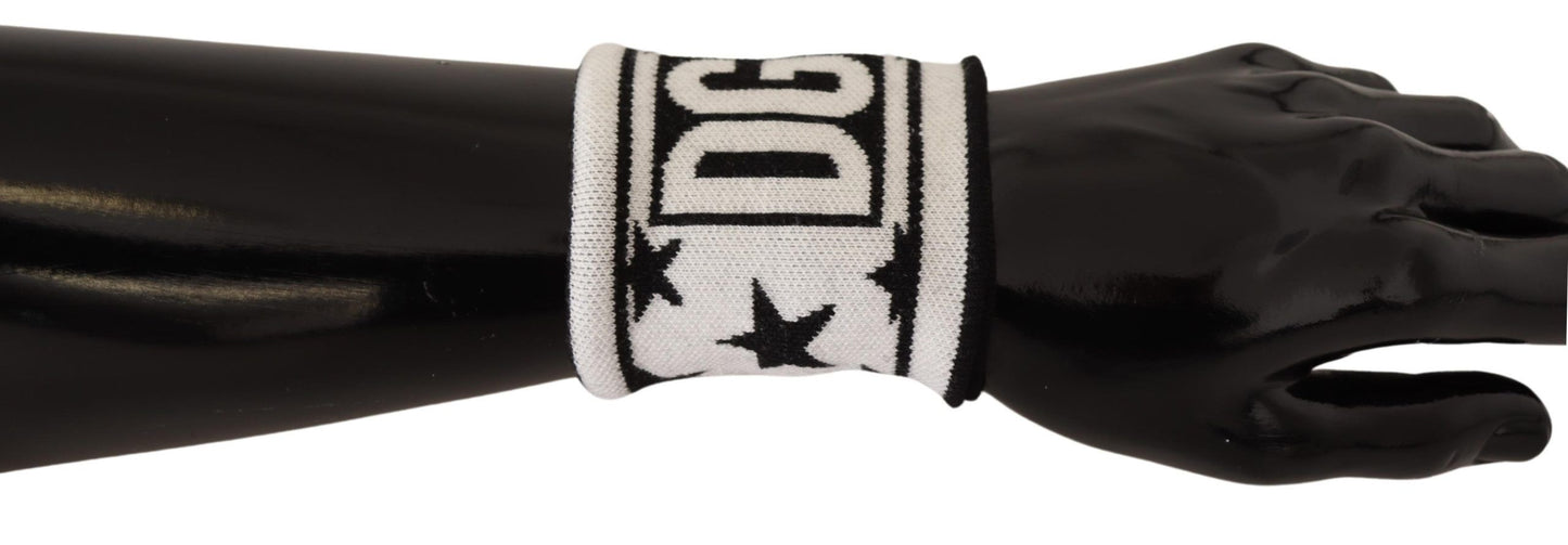- Elegant Monochrome Wool Wristband Set