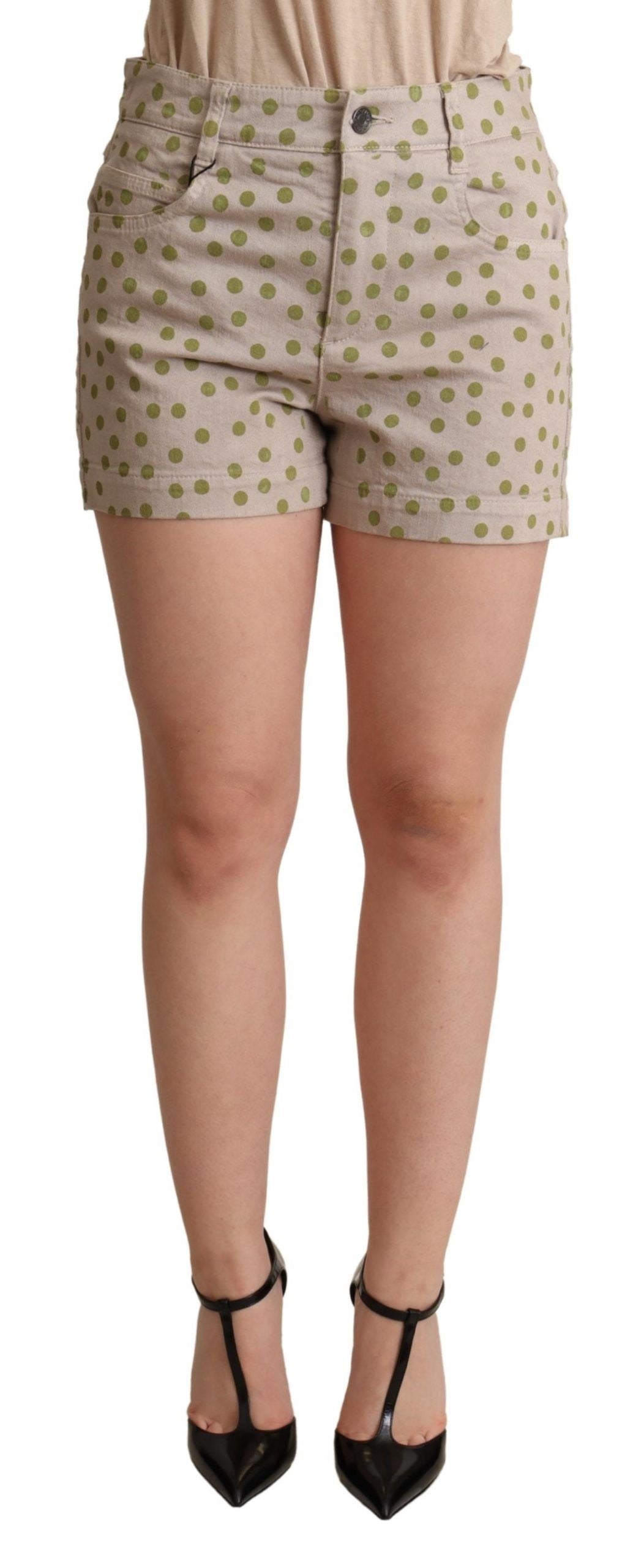 - Chic Polka Dot Cotton Stretch Shorts