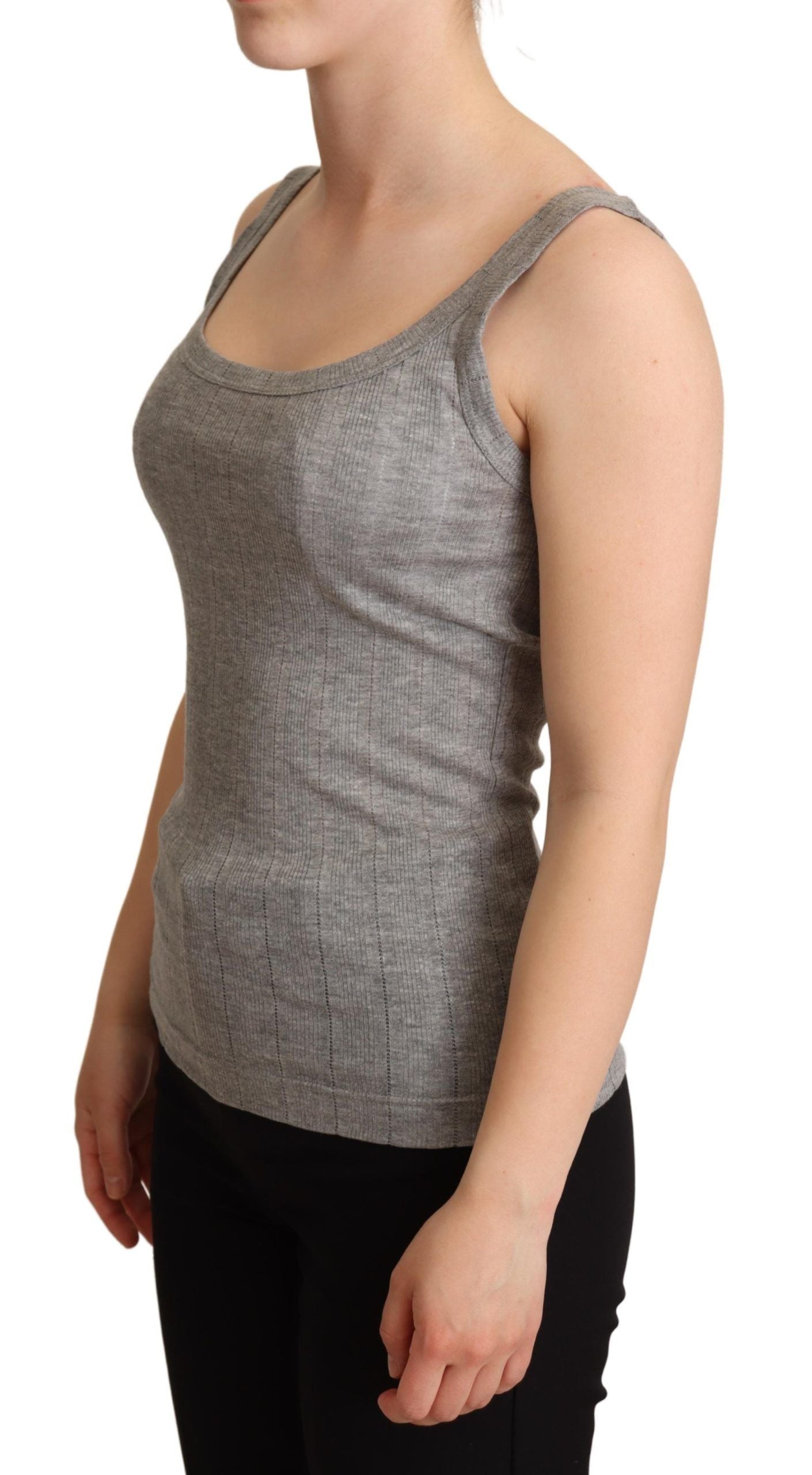 - Elegant Sleeveless Gray Tank Top