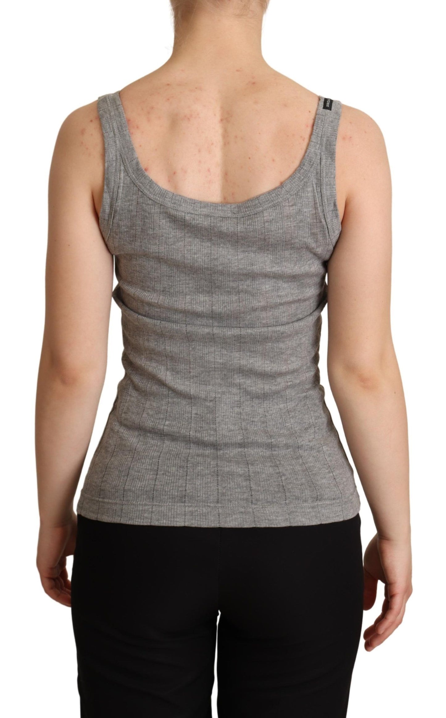 - Elegant Sleeveless Gray Tank Top