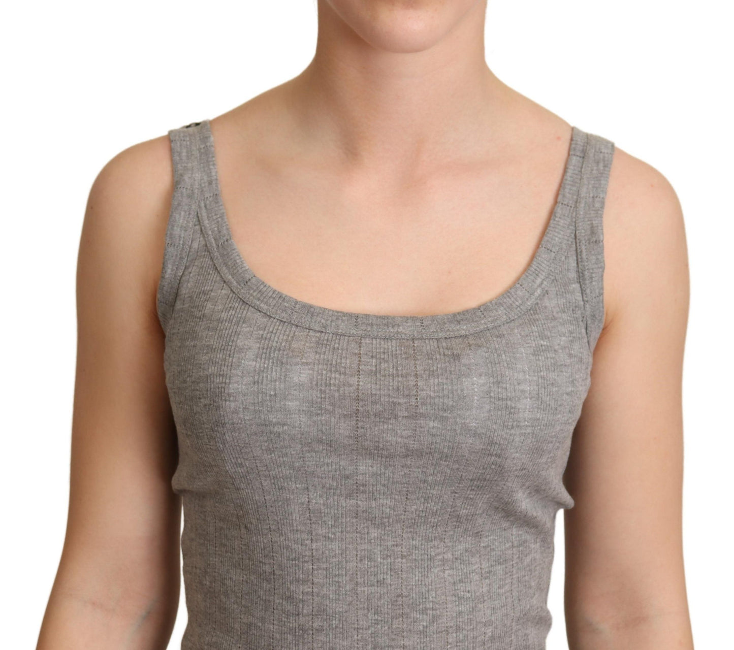 - Elegant Sleeveless Gray Tank Top