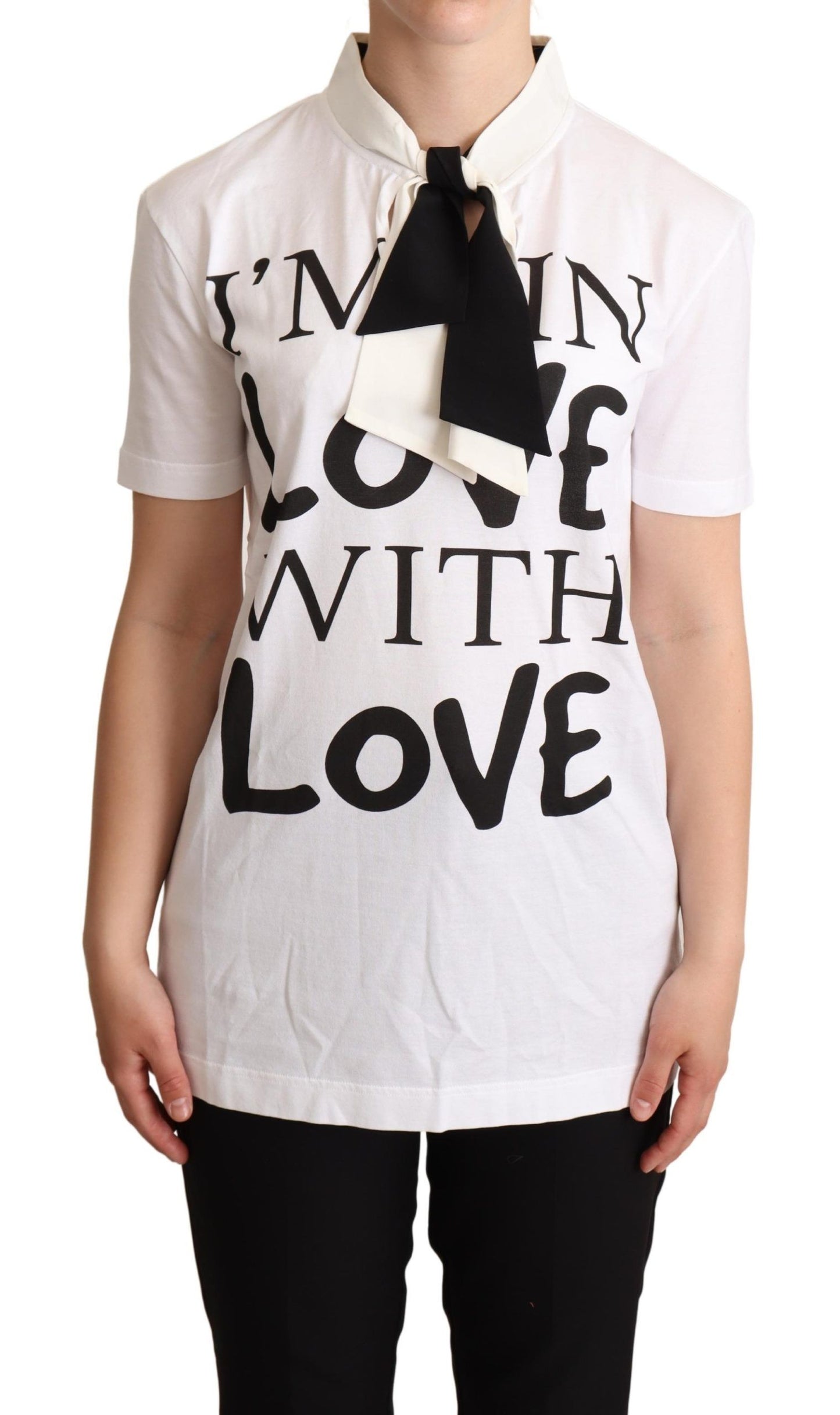 - Chic Love Slogan Silk Cotton Tee