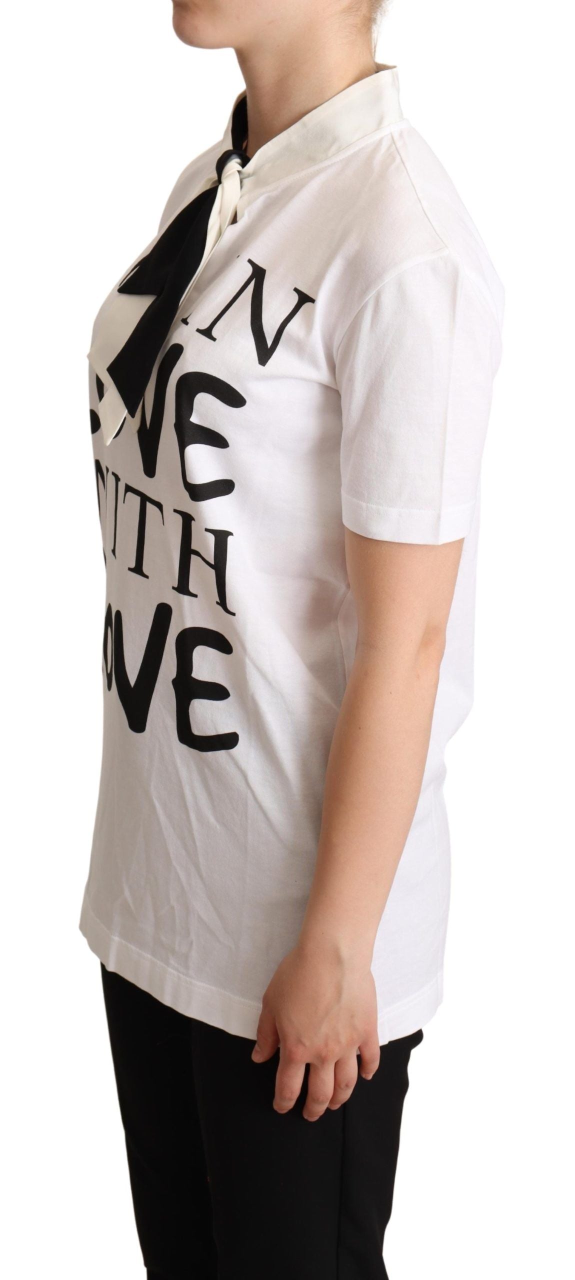 - Chic Love Slogan Silk Cotton Tee