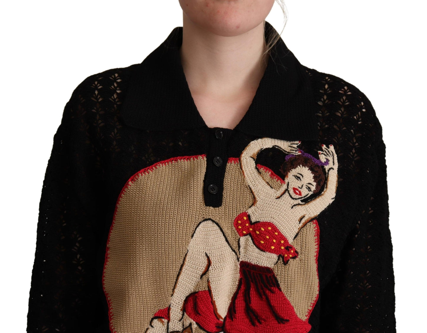 - Embroidered Short Sleeve Luxury Sweater