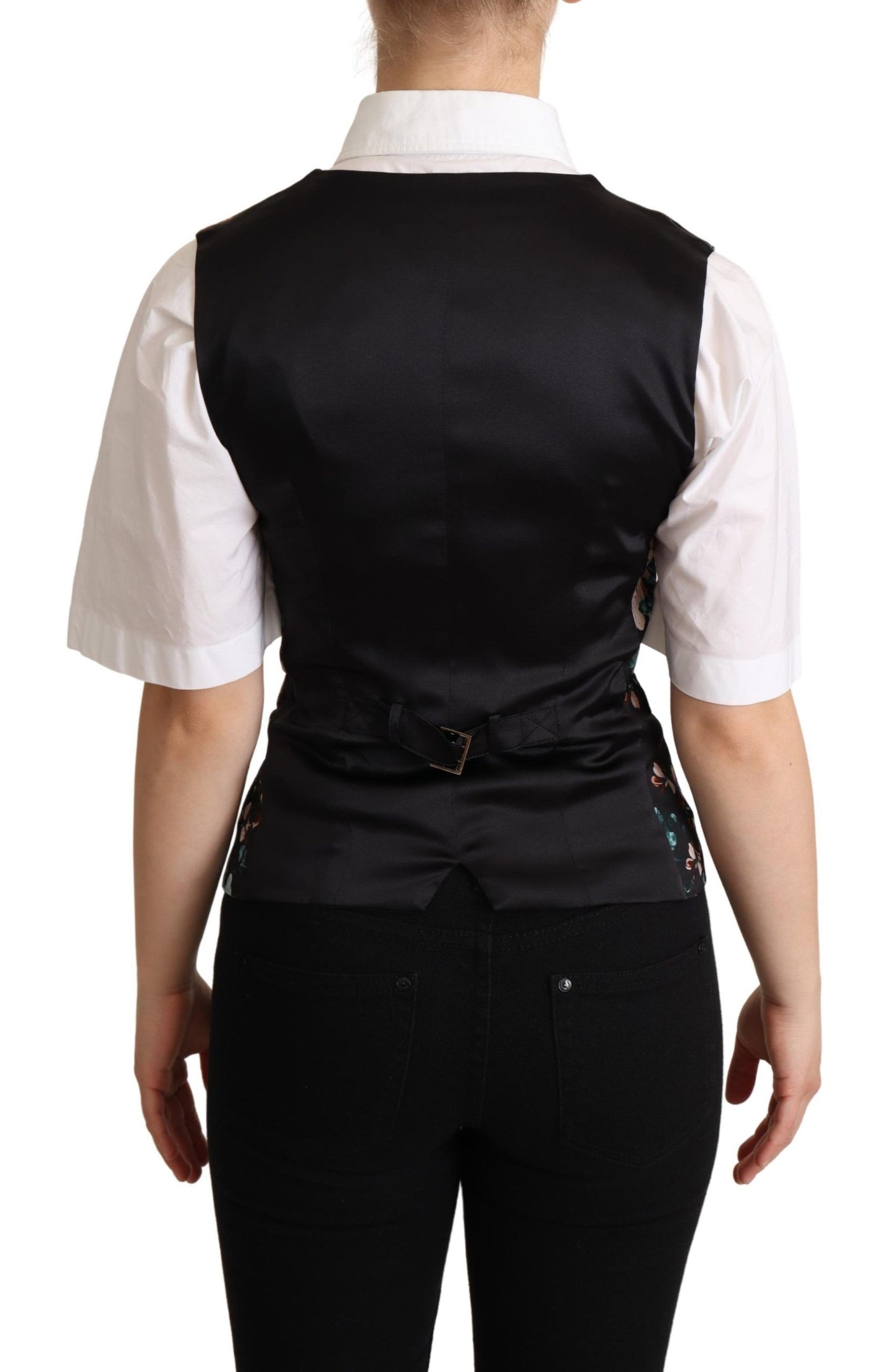 - Exquisite Floral Jacquard Waistcoat