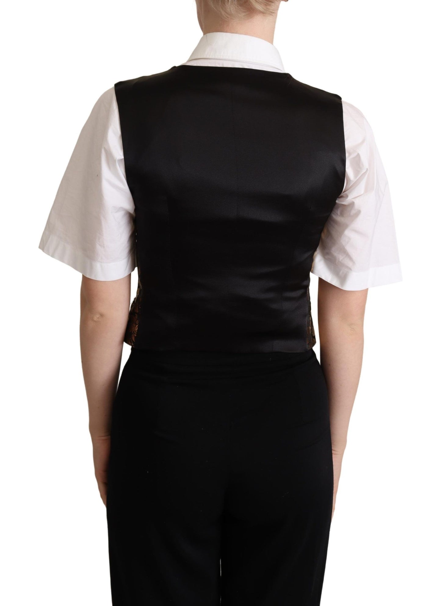 - Elegant Black Jacquard Waistcoat