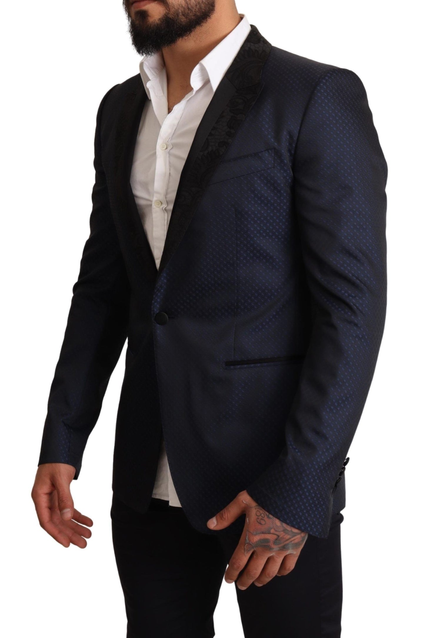 - Elegant Blue Slim Fit Martini Blazer