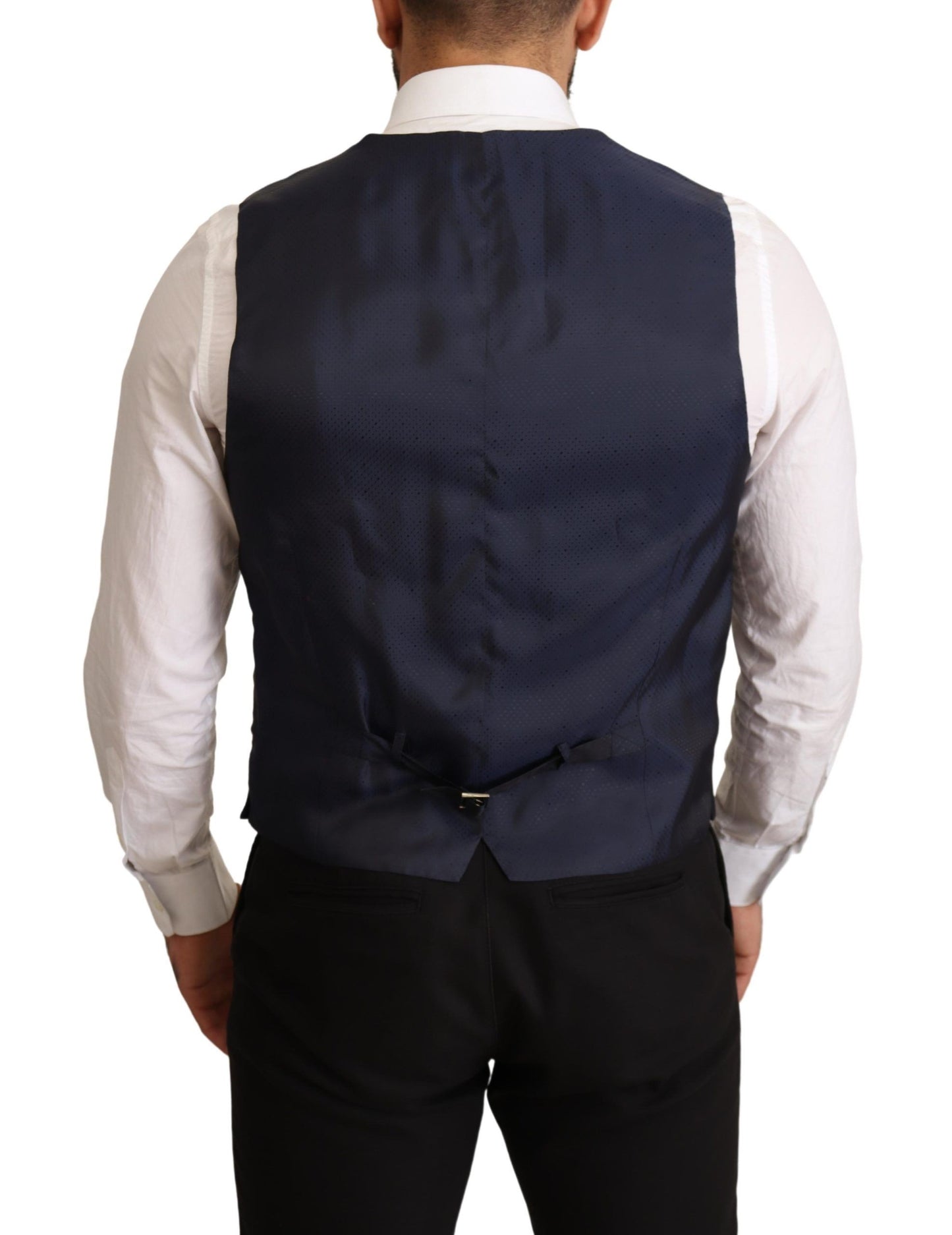 - Elegant Dark Blue Wool Blend Martini Suit