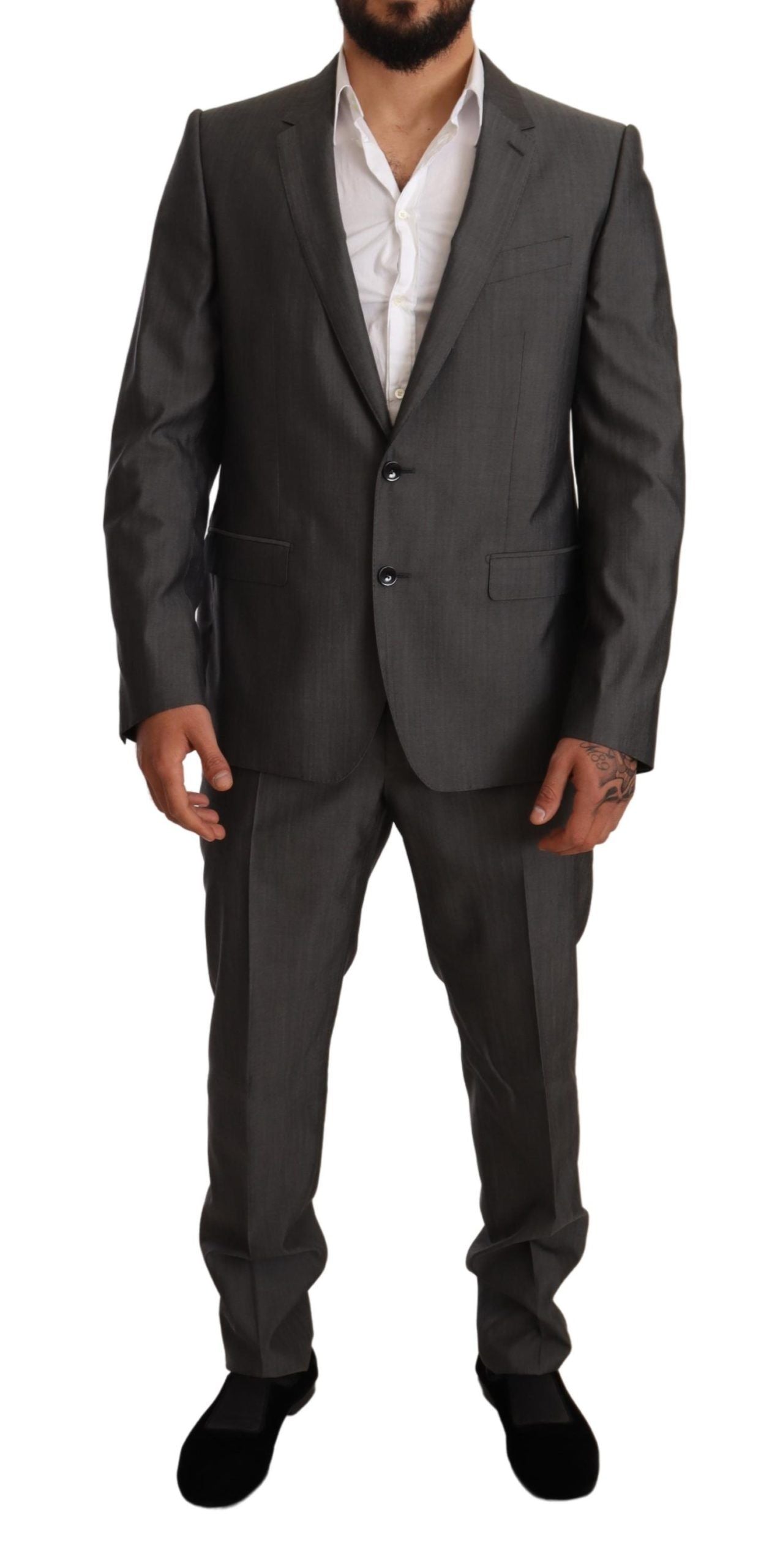 - Elegant Martini Slim-Fit Wool Silk Suit