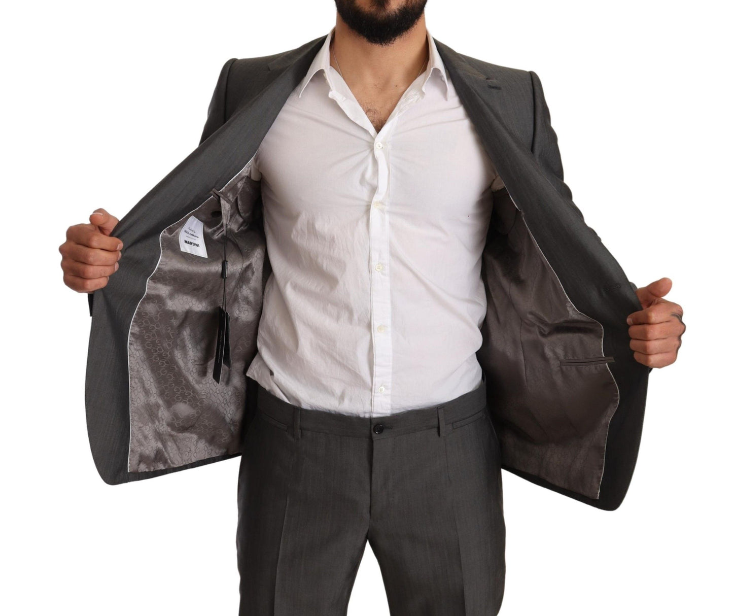 - Elegant Martini Slim-Fit Wool Silk Suit