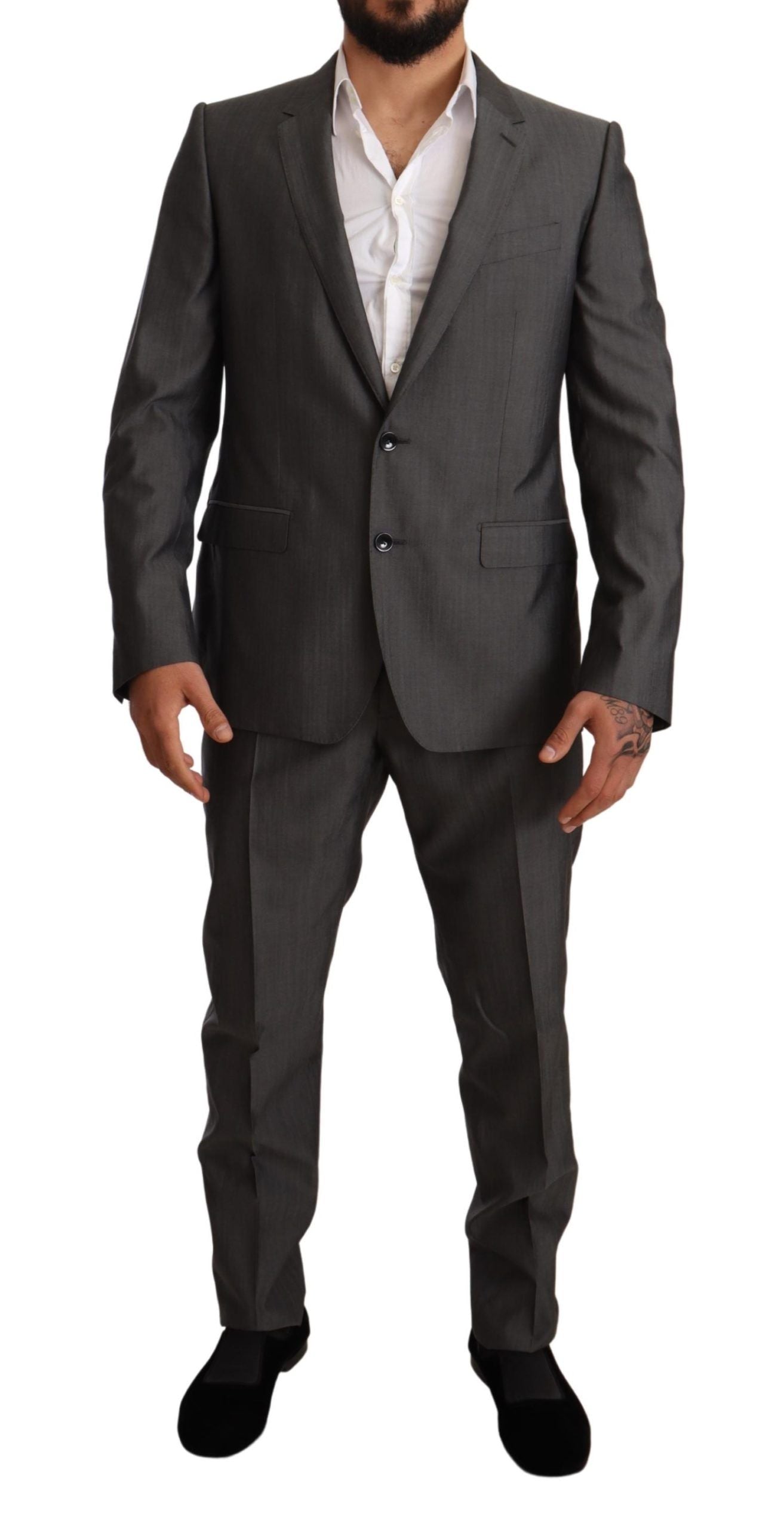 - Elegant Martini Slim-Fit Wool Silk Suit