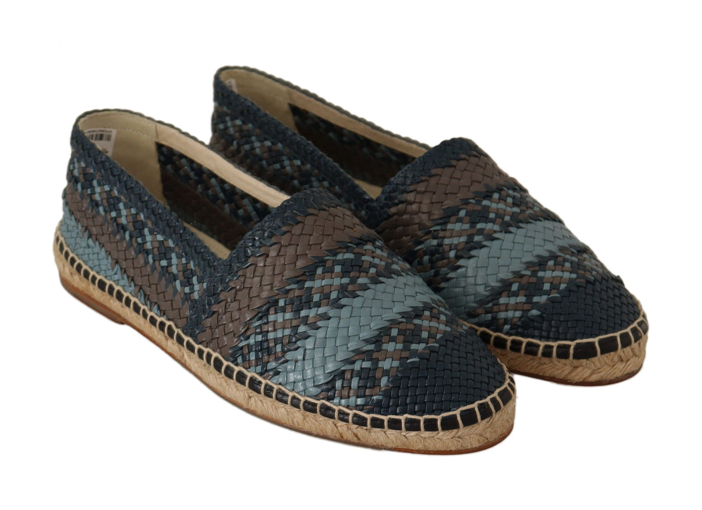- Elegant Woven Leather Espadrilles
